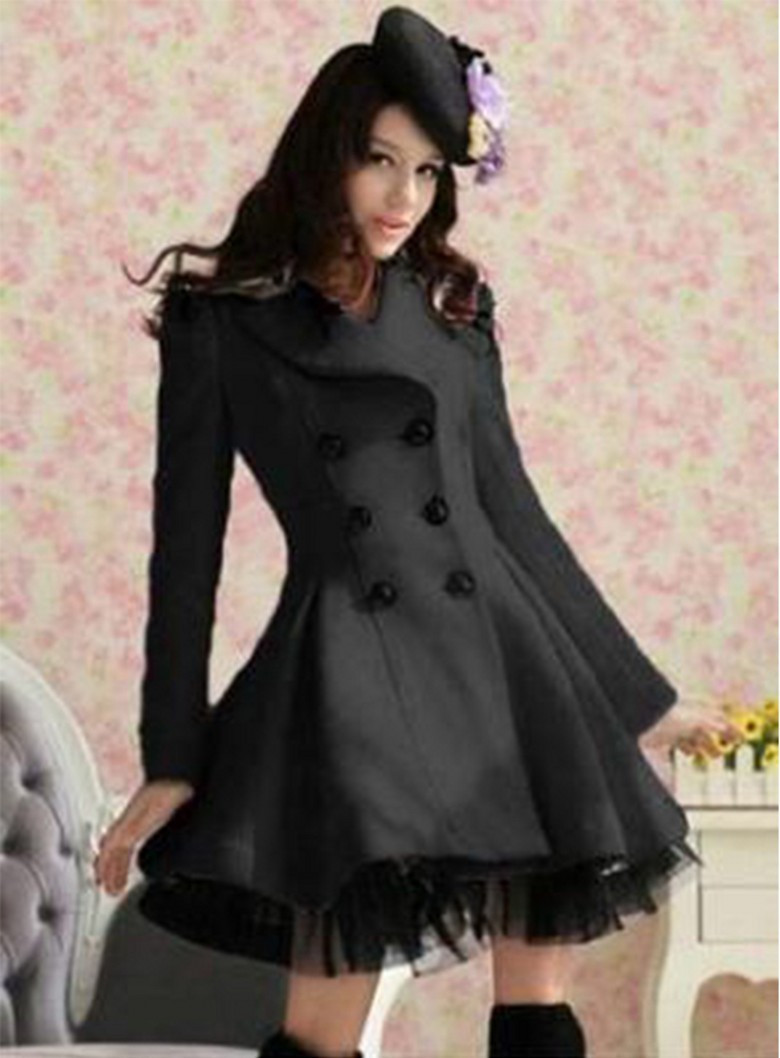 Long black dress coats