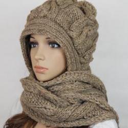 scarf Handmade knitted woman clothing wool scarf hat  crochet hooded handmade hooded
